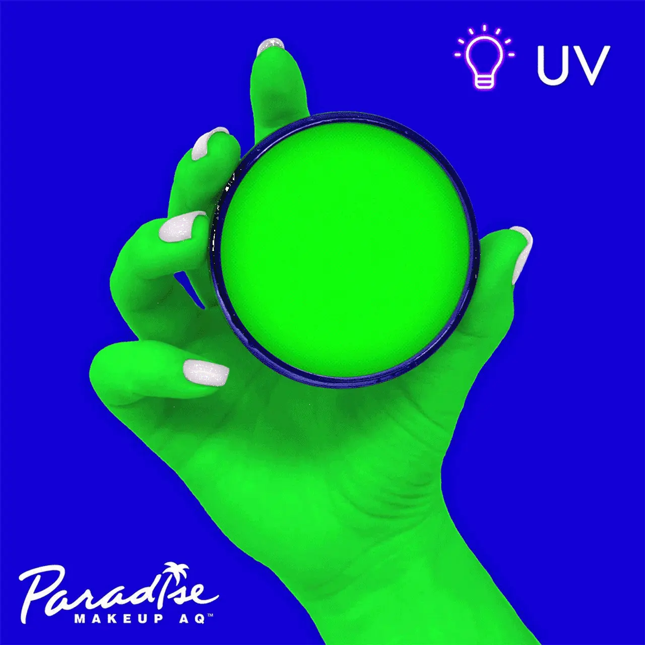 Mehron Paradise Makeup Neon UV Glow Martian, Green (40 Gram)