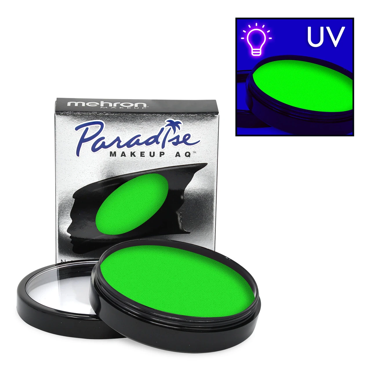 Mehron Paradise Makeup Neon UV Glow Martian, Green (40 Gram) - Afbeelding 3