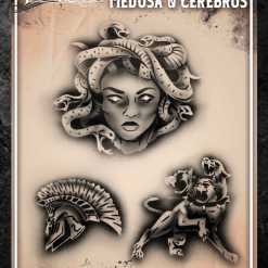Tattoo Pro™ Wiser's Airbrush TattooPro Stencil – Medusa & Cerebrus
