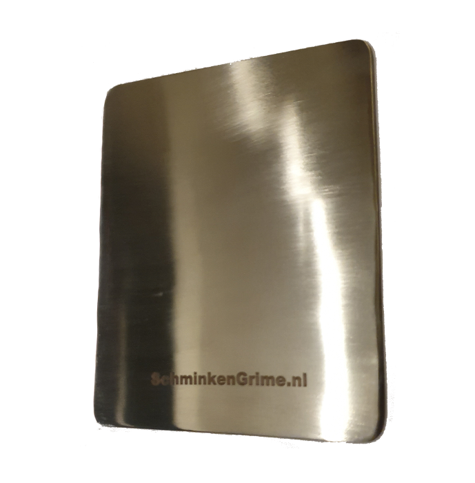 SchminkenGrime.nl SchminkenGrime Mixing Palette Stainless Steel (10x12,5cm)