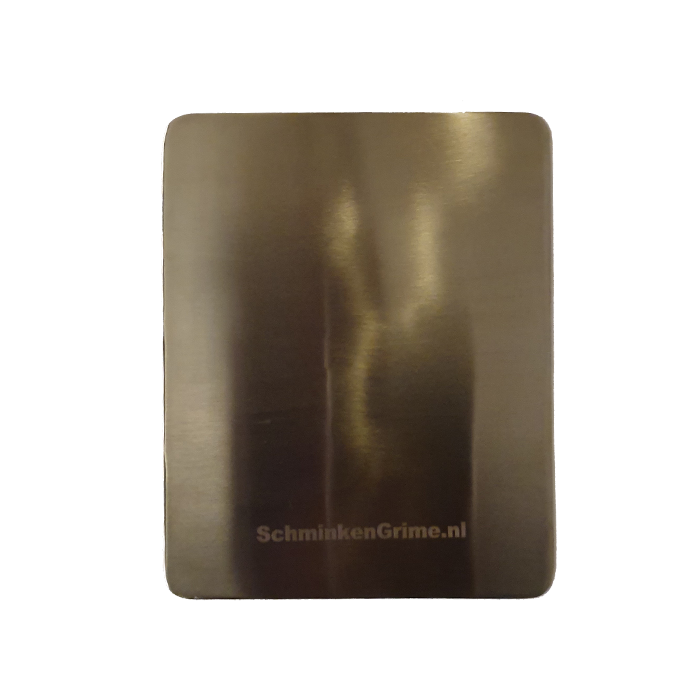 SchminkenGrime.nl SchminkenGrime Mixing Palette Stainless Steel (10x12,5cm) - Afbeelding 2