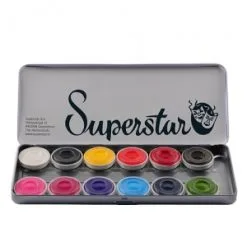 SuperStar Schminkpalette Sparkling Faces, 12 Kleuren