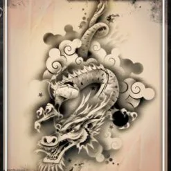 Tattoo Pro™ Wiser's Airbrush TattooPro Stencil - Chinese Dragon