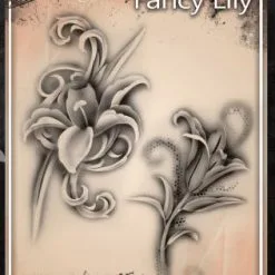 Tattoo Pro™ Wiser's Airbrush TattooPro Stencil - Fancy Lily