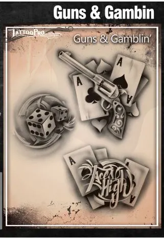Tattoo Pro™ Wiser's Airbrush TattooPro Stencil - Guns & Gamblin