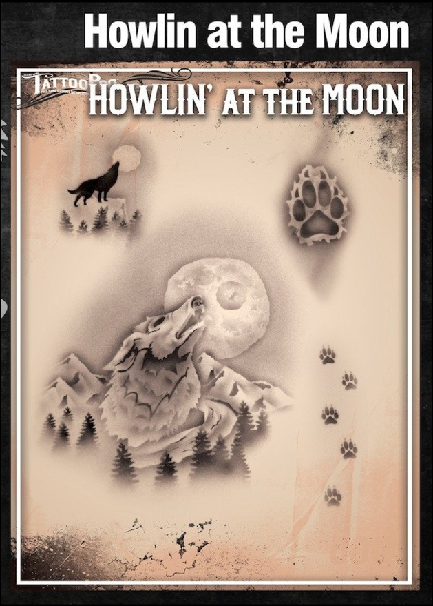 Tattoo Pro™ Wiser's Airbrush TattooPro Stencil – Howlin At The Moon