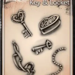Tattoo Pro™ Wiser's Airbrush TattooPro Stencil - Key & Locket