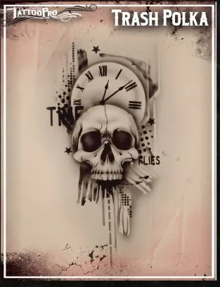 Tattoo Pro™ Wiser's Airbrush TattooPro Stencil - Trash Polka