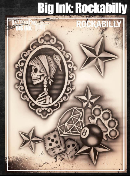 Tattoo Pro™ Wiser's Airbrush TattooPro Stencil – Big Ink - Rockabilly