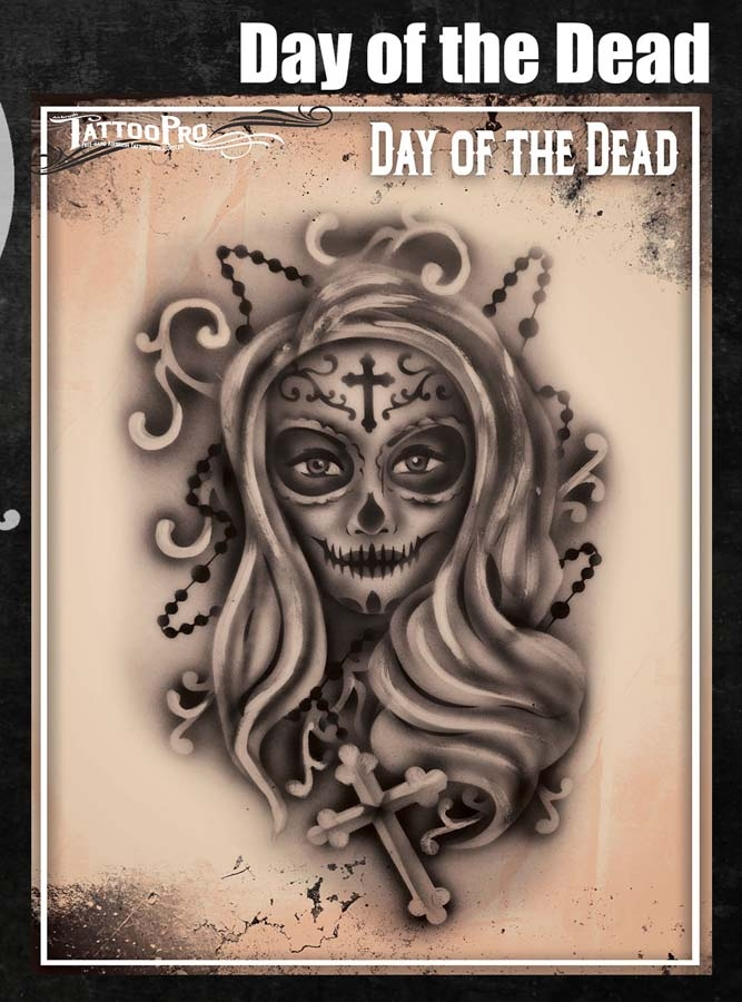 Tattoo Pro™ Wiser's Airbrush TattooPro Stencil – Day Of The Dead