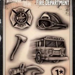 Tattoo Pro™ Wiser's Airbrush TattooPro Stencil – Fire Department