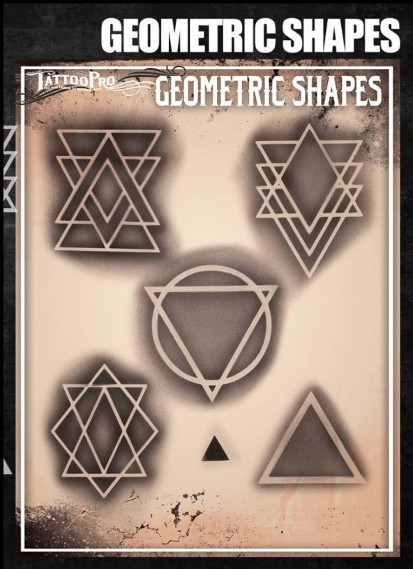 Tattoo Pro™ Wiser's Airbrush TattooPro Stencil – Geometric Shapes
