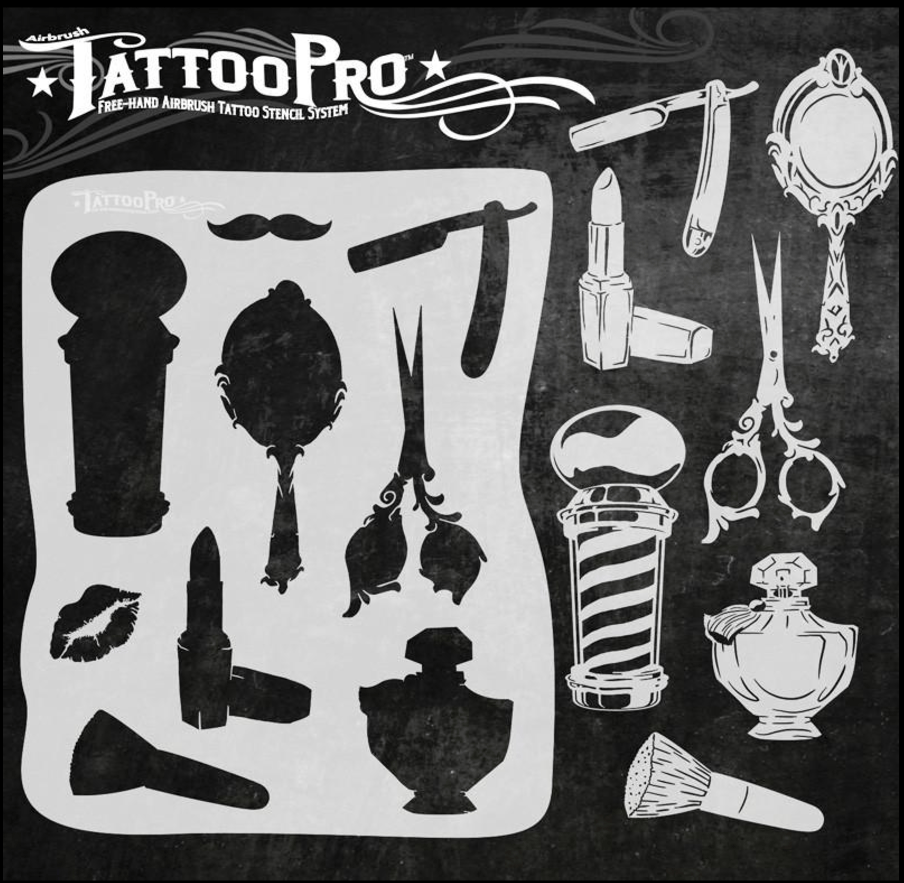 Tattoo Pro™ Wiser's Airbrush TattooPro Stencil – Hair & Makeup - Afbeelding 2