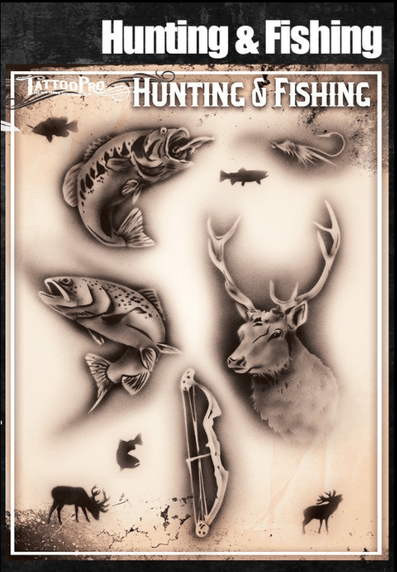 Tattoo Pro™ Wiser's Airbrush TattooPro Stencil – Hunting & Fishing
