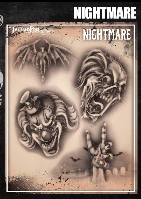 Tattoo Pro™ Wiser's Airbrush TattooPro Stencil – Nightmare