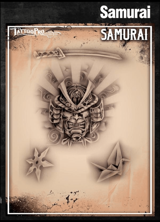 Tattoo Pro™ Wiser's Airbrush TattooPro Stencil – Samurai