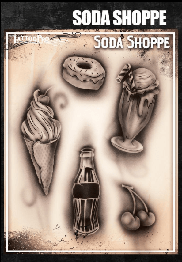 Tattoo Pro™ Wiser's Airbrush TattooPro Stencil – Soda Shoppe